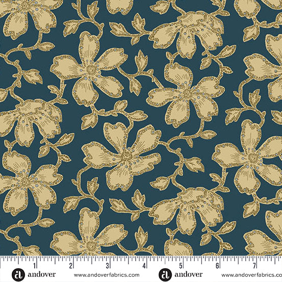 Carolina - Vermicular Floral Blue