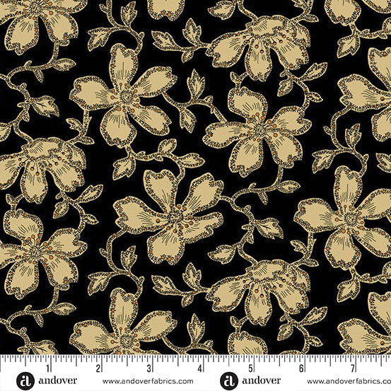 Carolina - Vermicular Floral Black