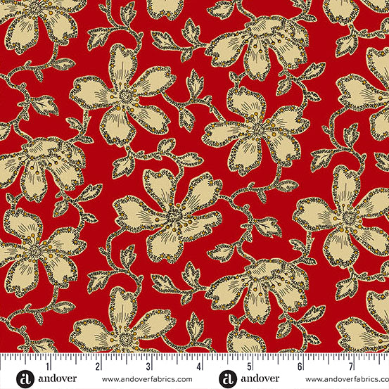 Carolina - Vermicular Floral Red