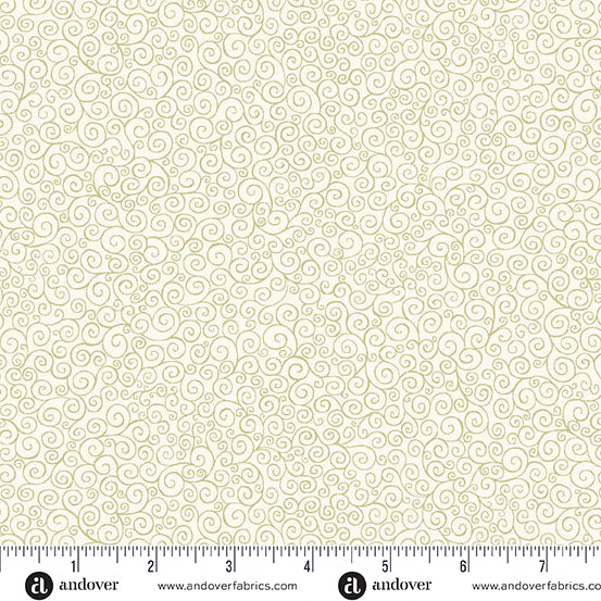 Good Tidings Metallic - Scroll Cream