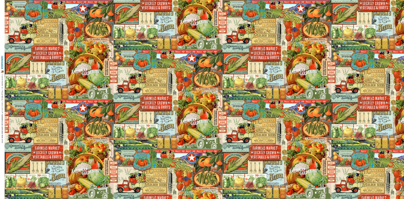 Farm & Garden - Collage Novelty Multi