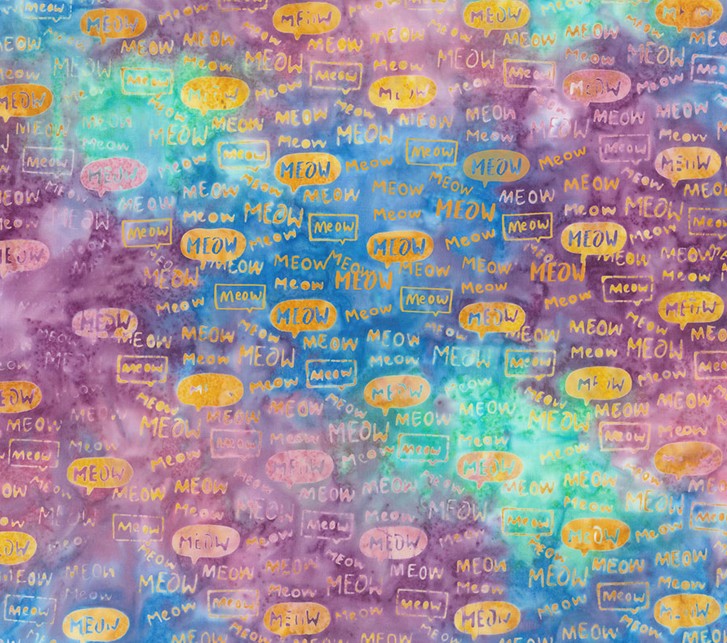 Meow Meow Batiks - Words Rainbow