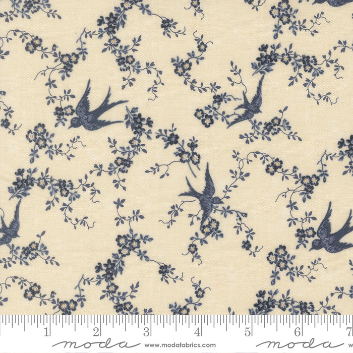 Bluebird's Nest - Happy Bluebird Florals Cream
