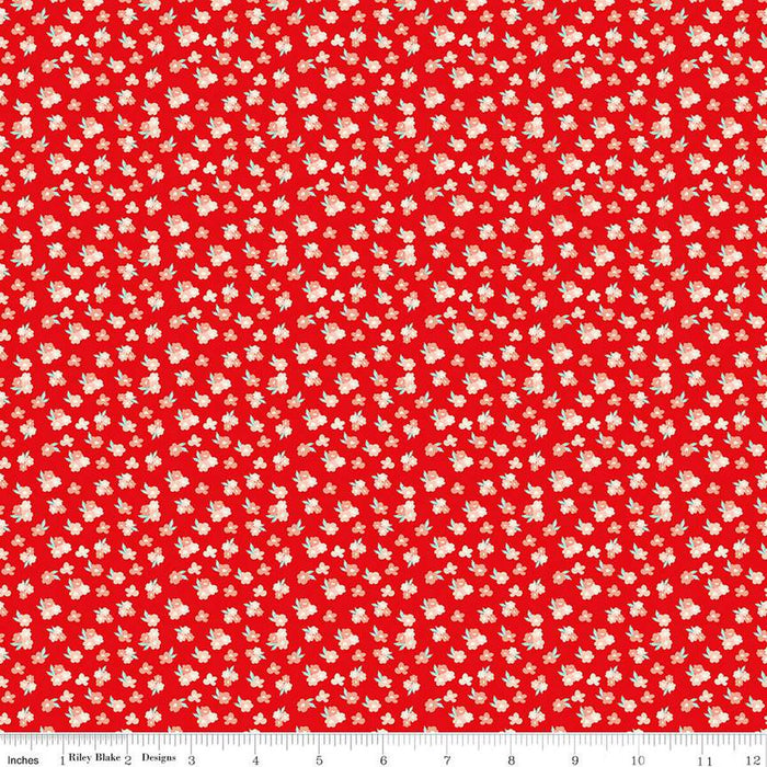 You & Me - Tossed Floral Red