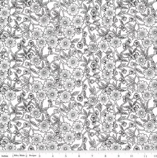 Sewing Seeds III - Porcelain Petals White