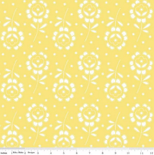 Sewing Seeds III - Rose Cutwork Yellow