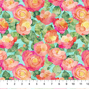 Veranda - Feature Floral Turquoise