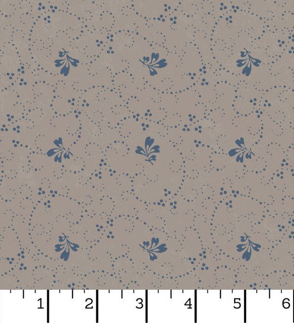 Patchwork Blue - Leaf Tan