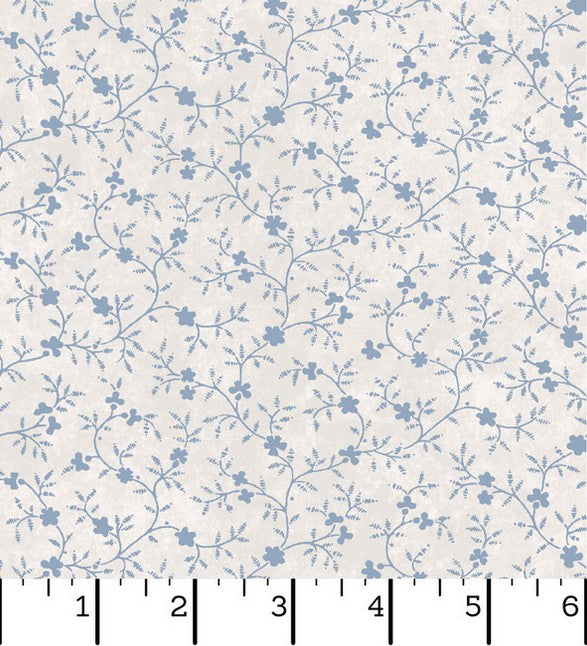 Patchwork Blue - Vines Gray