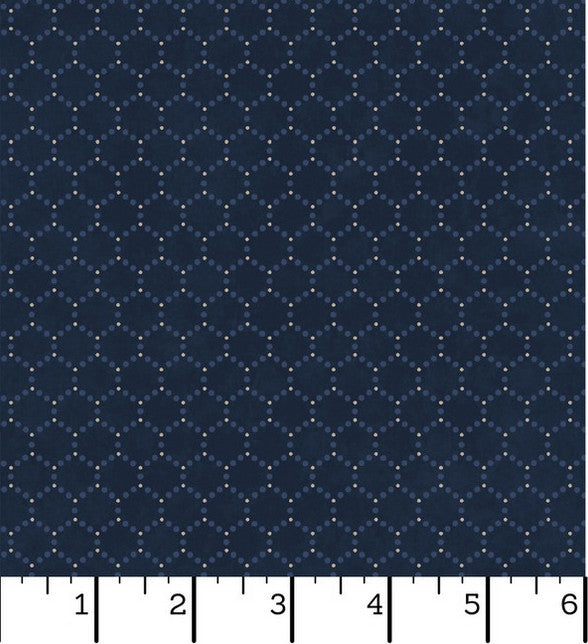 Patchwork Blue - Geometric Navy