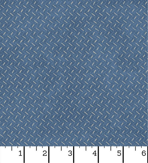 Patchwork Blue - Dashed Texture Blue