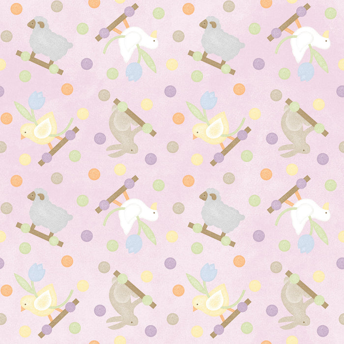 Little Chicks Flannel - Pull Toys Purple
