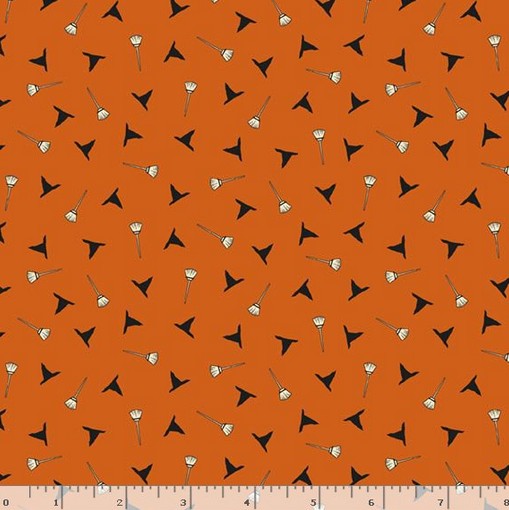Historic Halloween - Hats & Brooms Orange