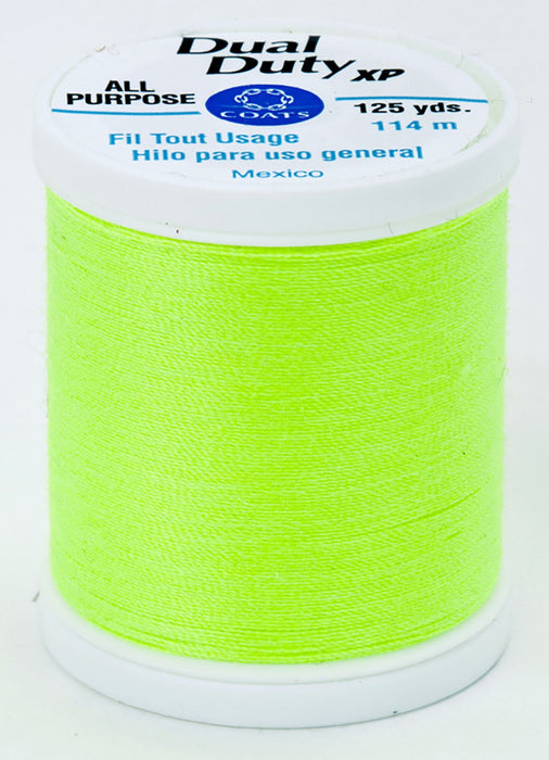 Dual Duty XP Polyester Thread - Bright Neon Green