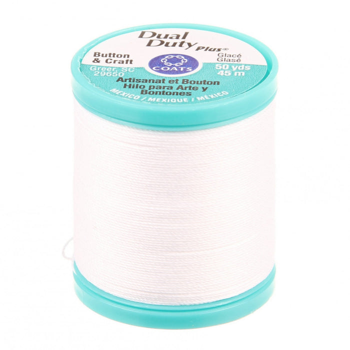 Dual Duty Plus Button and Carpet Thread - White