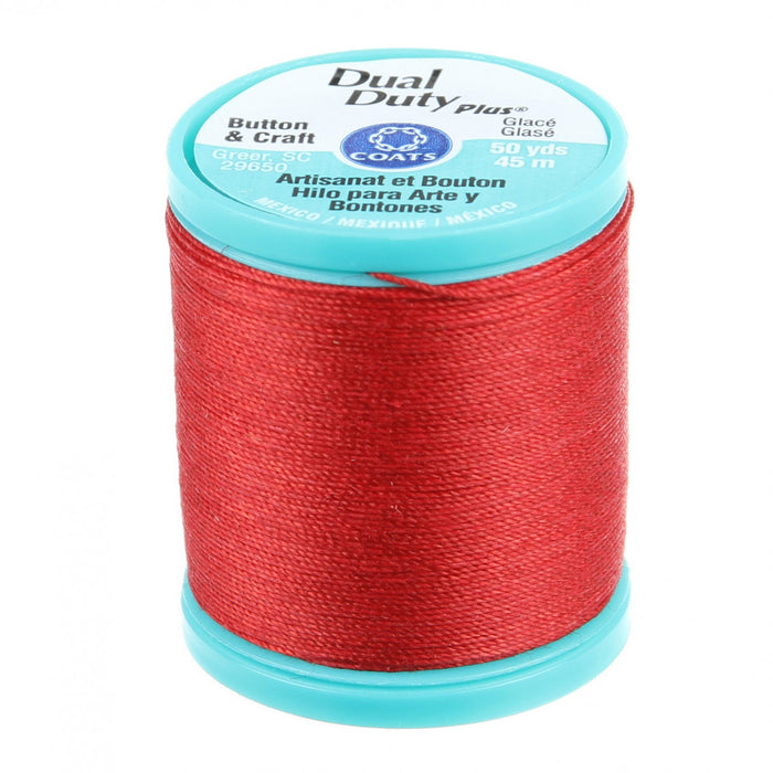 Dual Duty Plus Button and Carpet Thread - Red