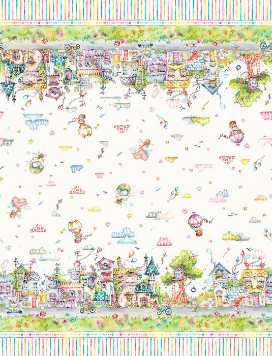 Whiskerville - Animals Border Stripes White