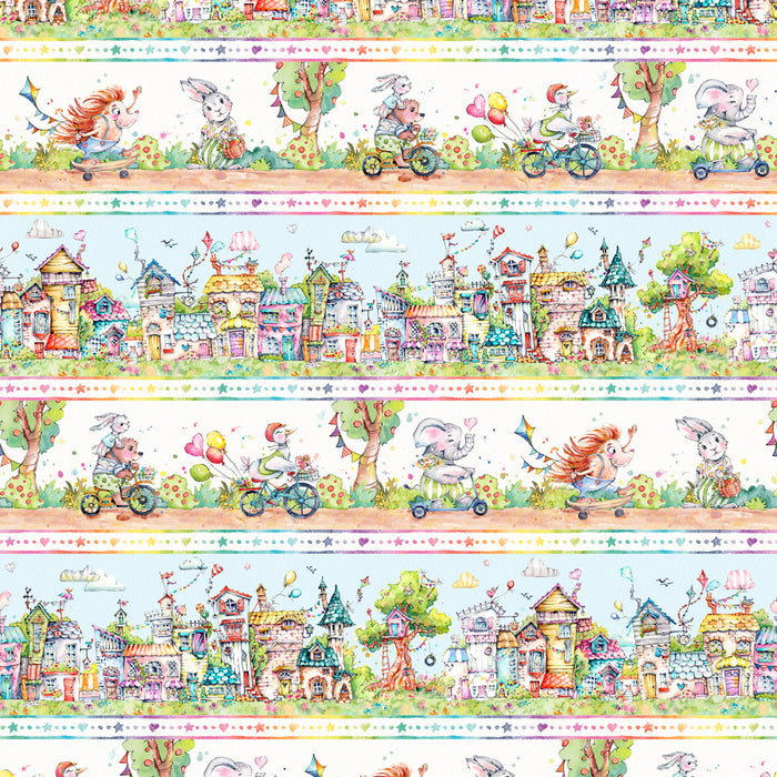 Whiskerville - Animals Stripes White