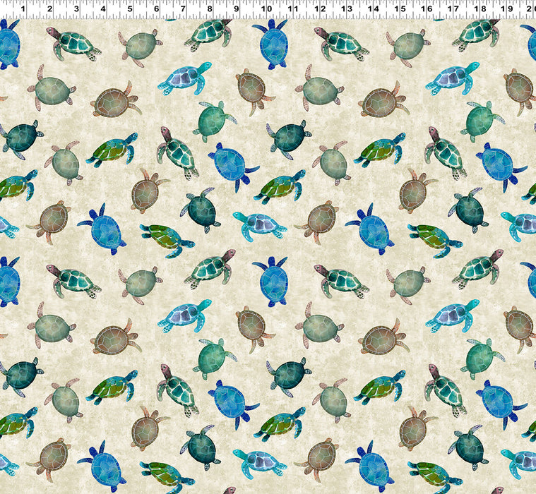 Coral Reef - Turtles Khaki
