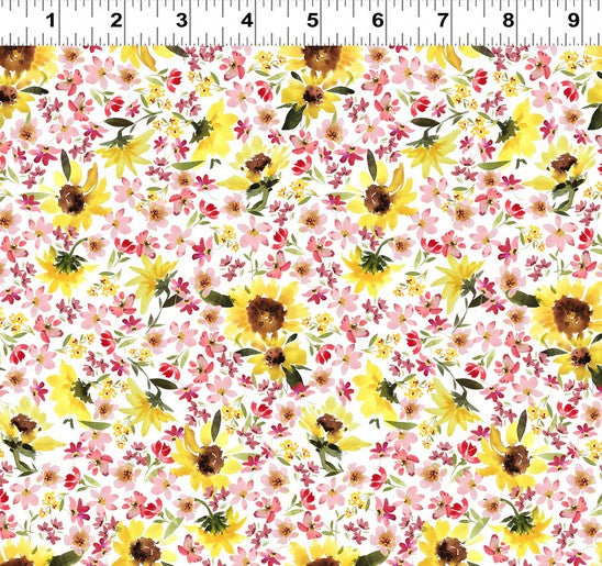 Summer Garden - Sunflowers White