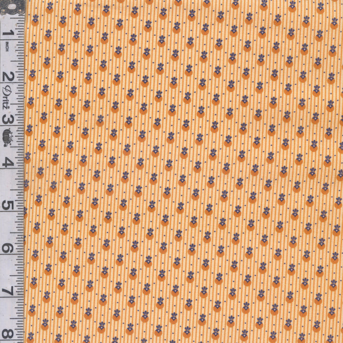 Indigo Cheddar II - Pinstripe Circle Cream