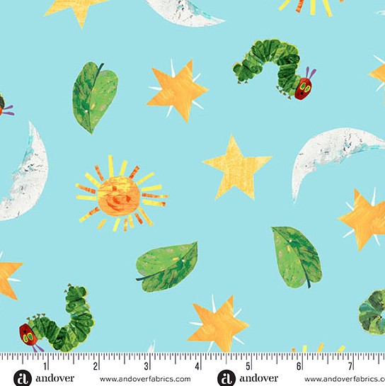 The Very Hungry Caterpillar - Snack Time Sun Moon & Stars Sky Blue