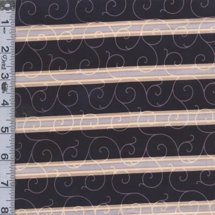 Shaded of Grey - Swirl Stripe Black