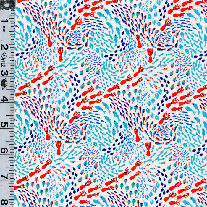 Polar Seas - Squids and Fish White