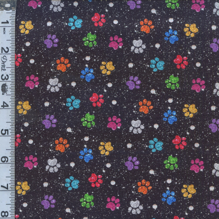 Diva Pups - Paw Prints Black