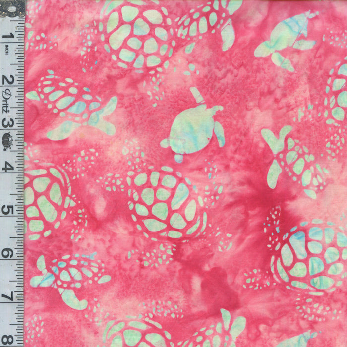 Tropical Treasures Batiks - Sea Turtles Pink