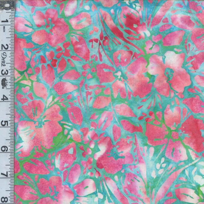 Tropical Treasures Batiks - Hibiscus Jade