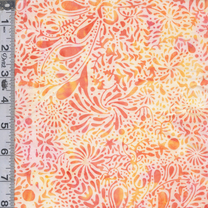 Sunset Hour Batiks - Watercolor Burst Poppy