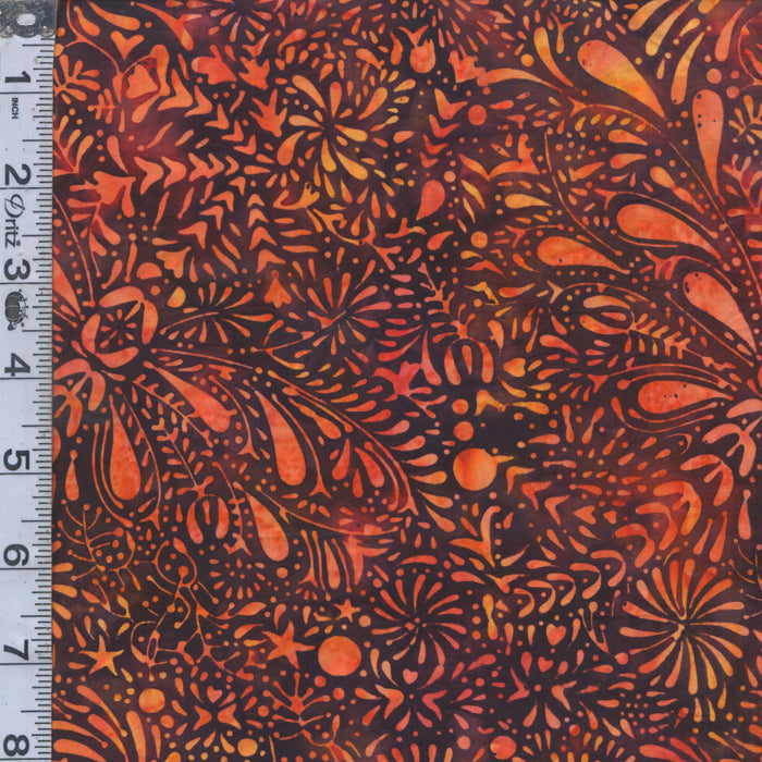 Sunset Hour Batiks - Watercolor Burst Paprika