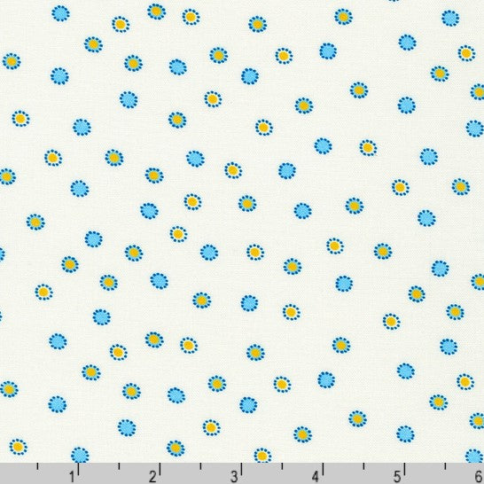 Flowerhouse: At the Cottage - Sun Dots Blue
