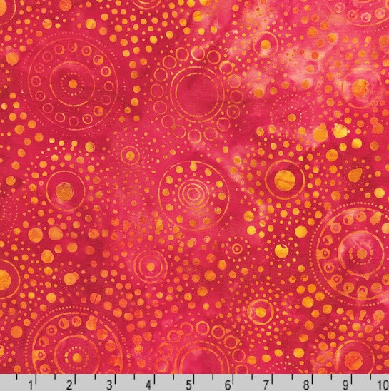 Artisan Batiks: Dotted Circle Burst Flame
