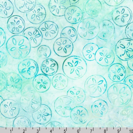 Beachcombers Batiks - Sand Dollars Mist
