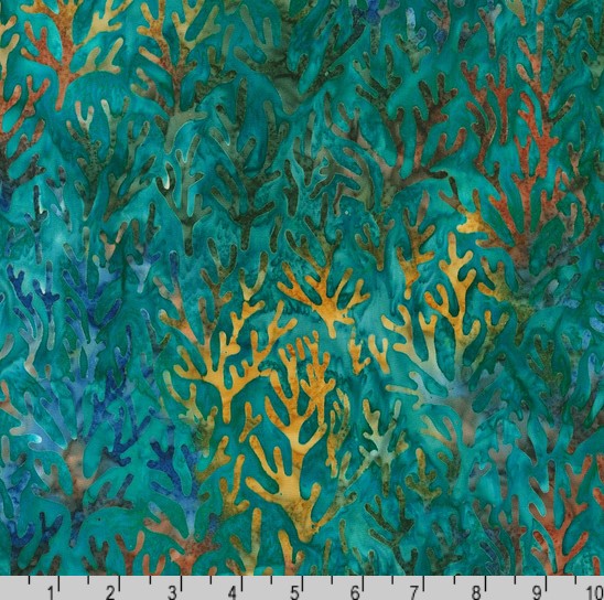 Beachcombers Batiks - Coral Bermuda