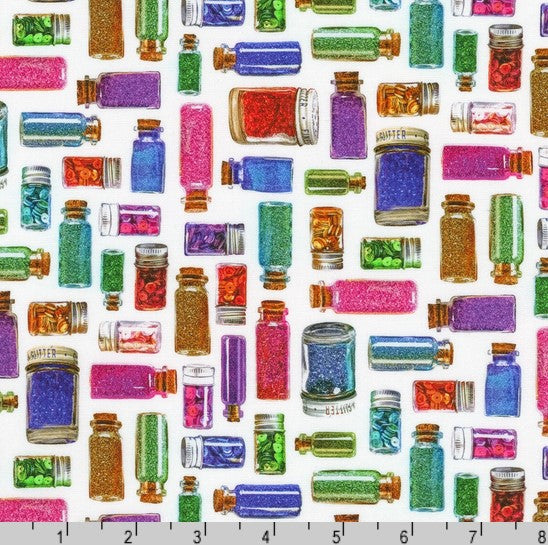 Rainbow Crafter's Stash - Tiny Jars White