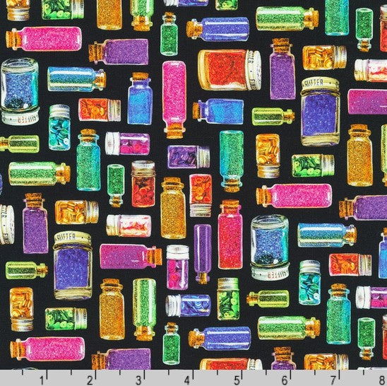 Rainbow Crafter's Stash - Tiny Jars Black