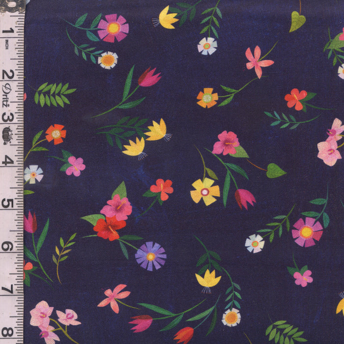 Jungle Menagerie - Jungle Flower Navy