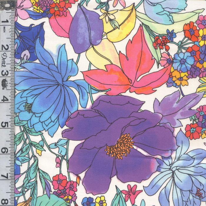 Gradients Euphoria - Floradescent Florals White