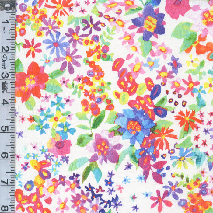 Gradients Euphoria - Rainbow Blooms White