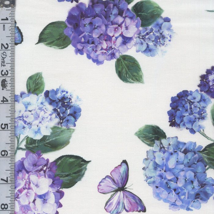 Rhapsody In Blue - Butterfly Florals White
