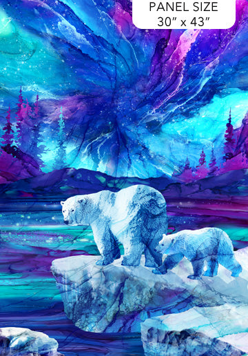 Illuminations Panel - Polar Bear Forest Blue