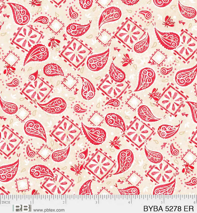 Barnyard Babies - Bandana Love Cream Red