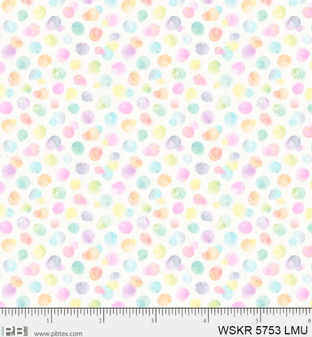 Whiskerville - Watercolor Dots White