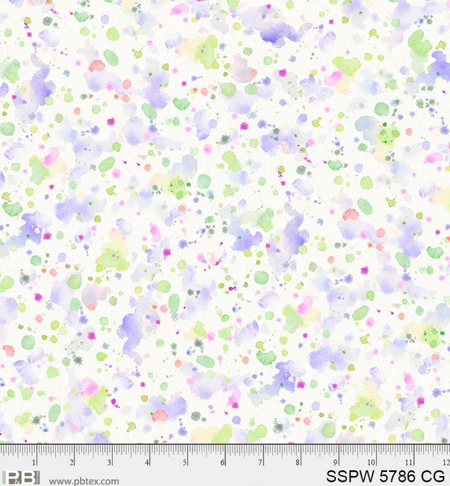Sally's Speckle 108" Wide - Lilac Green
