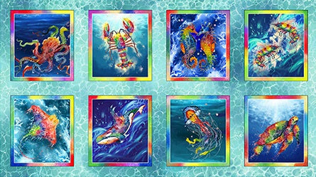 The Deep Digital Print - Panel Aqua