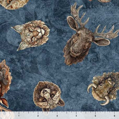 Enchanted Forest - Animal Head Toss Denim