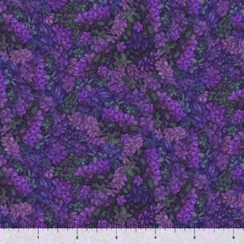 Mystical Unicorn - Floral Texture Purple